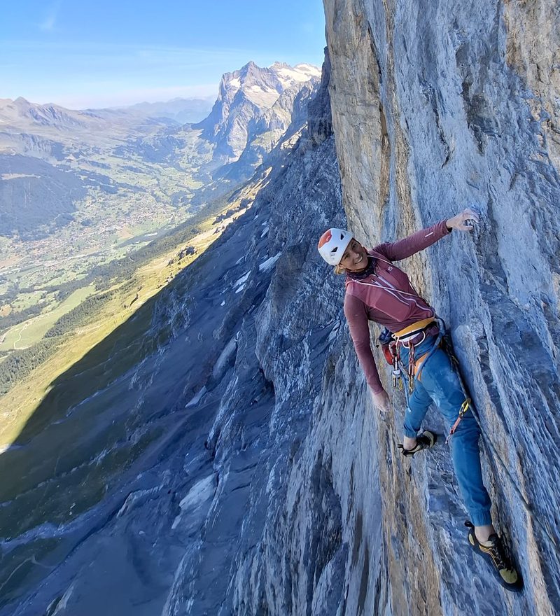 Magali Le Goff, monitrice d'escalade et préparatrice mentale, à l'Eiger